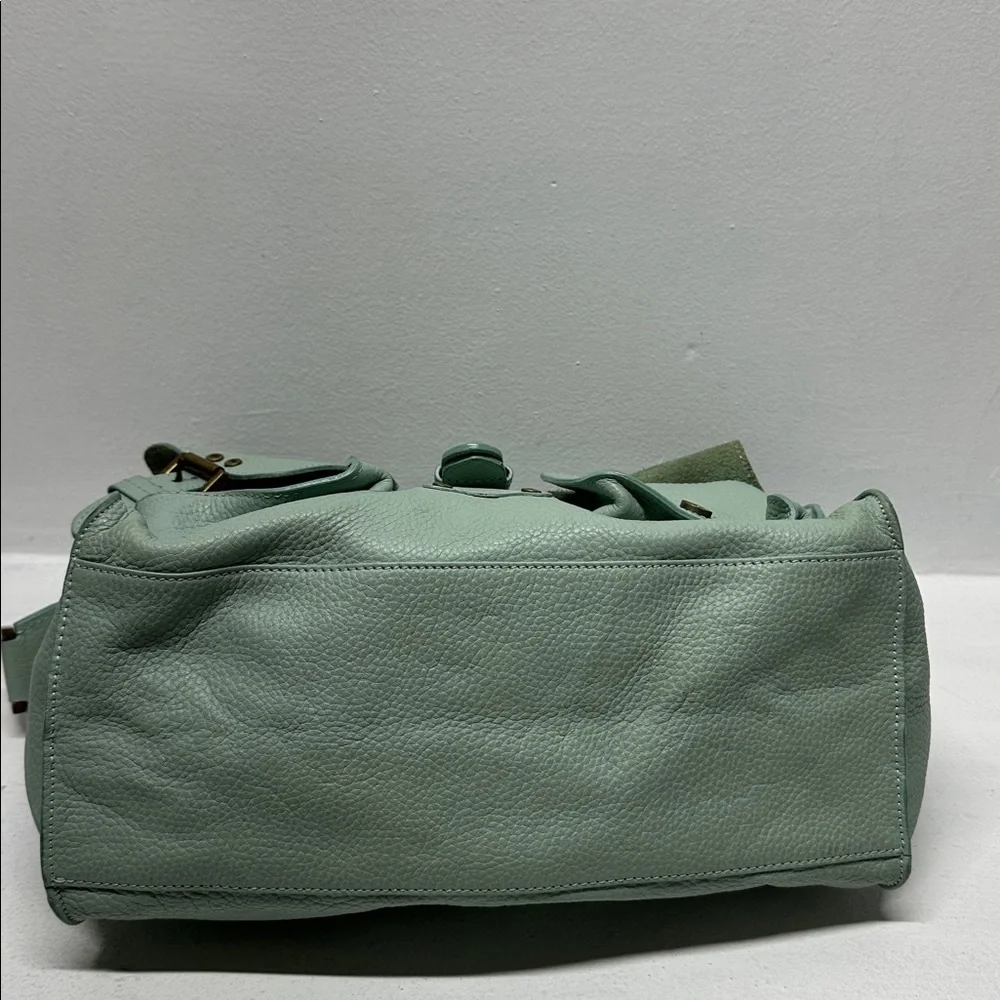 Mulberry Roxanne Satchel Bag Purse Studded Leather Limited Edition Green Gold - Picture 8 of 17